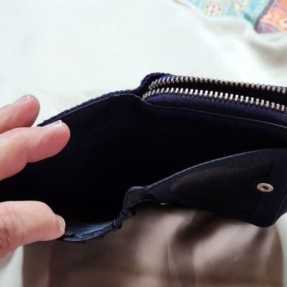 The Sak Dark Blue Crochet Zip Wallet - Picture 4 of 5